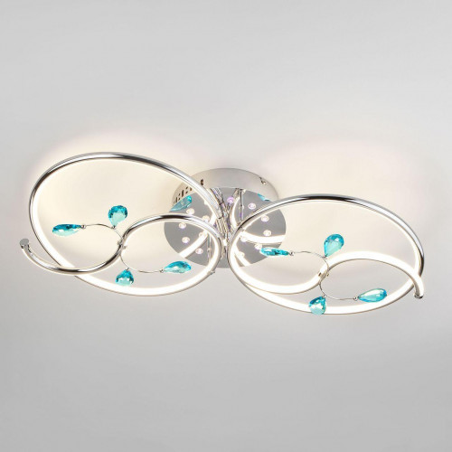 потолочная светодиодная люстра eurosvet venera 90131/2 хром в Таганроге