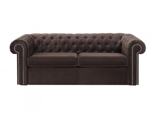 диван chesterfield прямой коричневый 105х208 в Таганроге