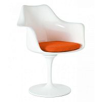 кресло tulip armchair бело-оранжевое шерсть в Таганроге