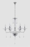 подвесная люстра crystal lux monica sp6 chrome/transparent в Таганроге