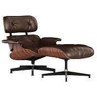 кресло lounge chair & ottoman коричневое в Таганроге