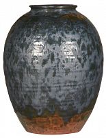 ваза керамическая объемная 32 см antiqued черная с рисунком в Таганроге
