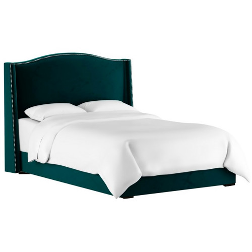 кровать двуспальная 160х200 синяя cole wingback peacock в Таганроге