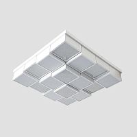 потолочный светодиодный светильник ambrella light orbital crystal sand fs1550 wh/sd 192w d715*715 в Таганроге