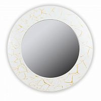 зеркало белое круглое диаметр 90 см с золотым декором fashion white gold в Таганроге