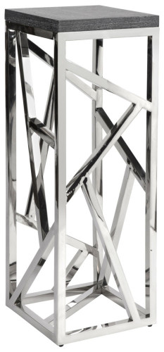 консоль geometric высокая 40x40x110 металл, серая столешница в Таганроге