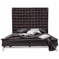 кровать двуспальная 180х200 коричневая из экокожи boss bed в Таганроге