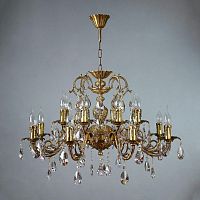 подвесная люстра ambiente alicante 8888/8+8 ab tear drop бронза в Таганроге
