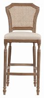 барный стул vintage french nailhead cane back кремовый лен в Таганроге