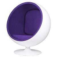 кресло eero ball chair бело-фиолетовое в Таганроге