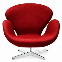 кресло swan chair темно-красное в Таганроге