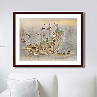 картина: scenes of traders in nagasaki, 1750г. в Таганроге