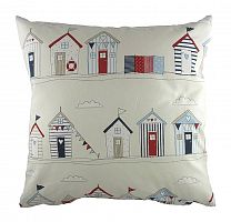 подушка с принтом beach huts blue в Таганроге