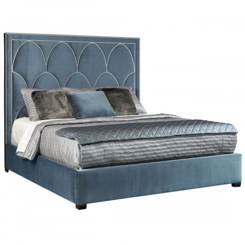 кровать двуспальная 160х200 голубая petals queen в Таганроге