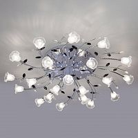 потолочная светодиодная люстра eurosvet florescence 80114/21 хром/белый в Таганроге