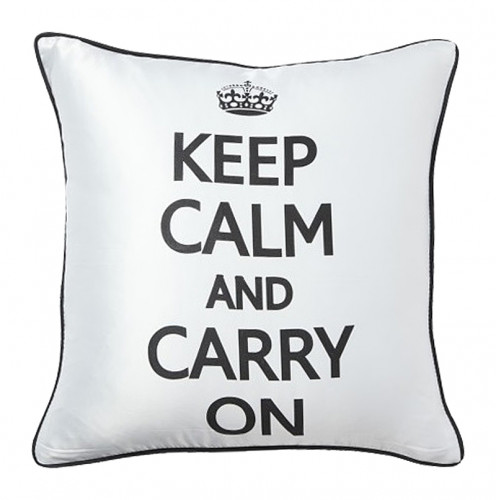 подушка с надписью keep calm and carry on в Таганроге