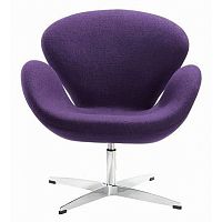 кресло swan chair шерсть фиолетовое в Таганроге
