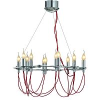 подвесная люстра divinare capillari 8777/02 lm-12 красная в Таганроге
