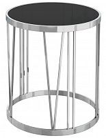 стол журнальный silver drum хром, черный в Таганроге