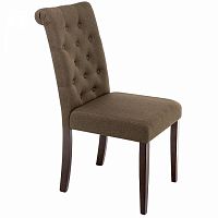 стул деревянный amelia dark walnut / fabric brown в Таганроге