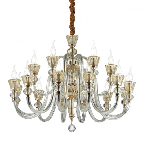 подвесная люстра ideal lux strauss sp18 золото в Таганроге