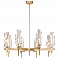 подвесная люстра maytoni lita h002pl-08g янтарная в Таганроге