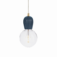 подвесной светильник keramik rib indigo brass в Таганроге