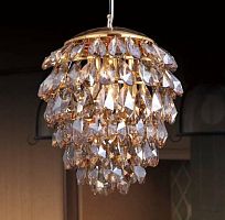 подвесной светильник crystal lux charme sp3+3 led gold/amber в Таганроге