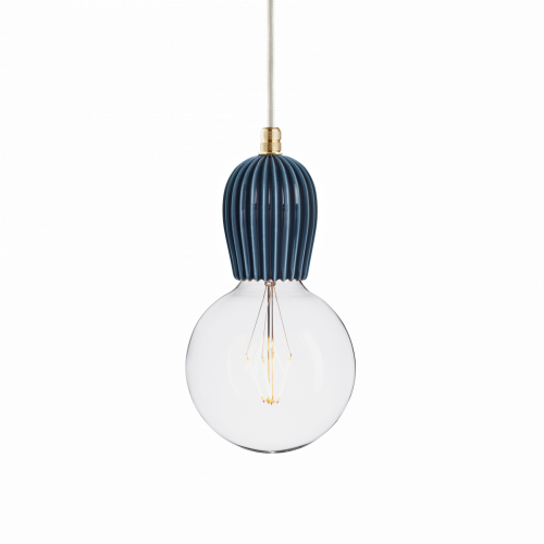 подвесной светильник keramik rib indigo brass в Таганроге