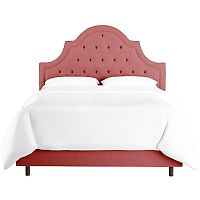 кровать двуспальная 180х200 розовая с каретной стяжкой harvey tufted rose velvet в Таганроге