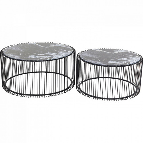 столик кофейный wire черный 70x70x34 в Таганроге