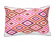 розовая декоративная подушка прямоугольная eclectic style ромбы в Таганроге