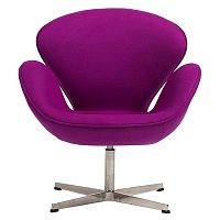 кресло swan chair кашемир лиловое в Таганроге