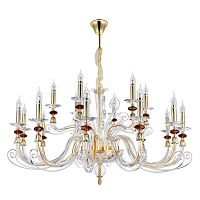 подвесная люстра crystal lux catarina sp12+6 gold/transparent-cognac золото в Таганроге