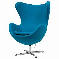 кресло egg chair кашемир голубое в Таганроге