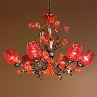 люстра 6755/8 v0889 от mm lampadari коричневая/красная в Таганроге