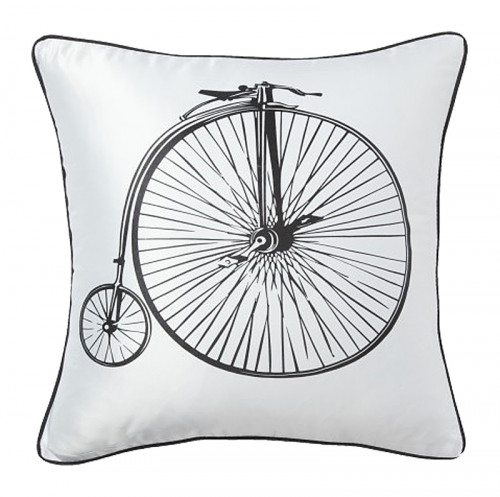 подушка с ретро-велосипедом retro bicycle white в Таганроге