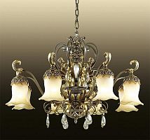 подвесная люстра odeon light safira 2802/8 бежевая в Таганроге