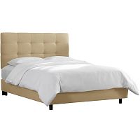 кровать двуспальная 160х200 бежевая alice tufted beige в Таганроге