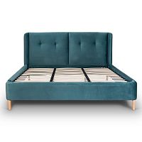 кровать двуспальная 180х200 из велюра бирюзовая brighton в Таганроге