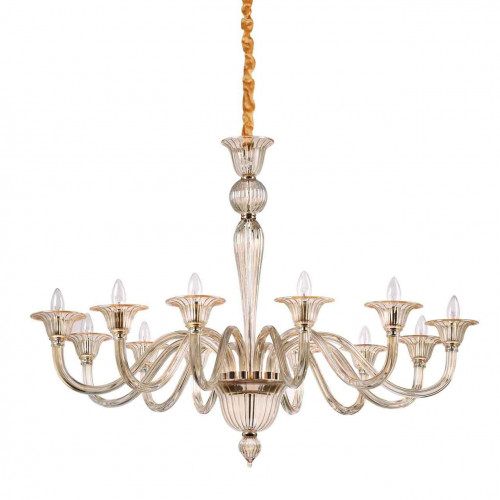 подвесная люстра ideal lux brigitta sp12 ambra в Таганроге
