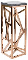 консоль geometric высокая 40x40x110 золото, серая столешница в Таганроге
