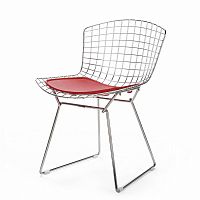 стул bertoia side кожаный standart красная подушка в Таганроге