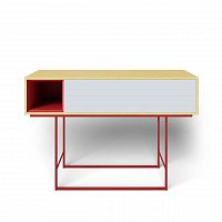 консоль с ящиками на металлических ножках бело-красная quadro new в Таганроге