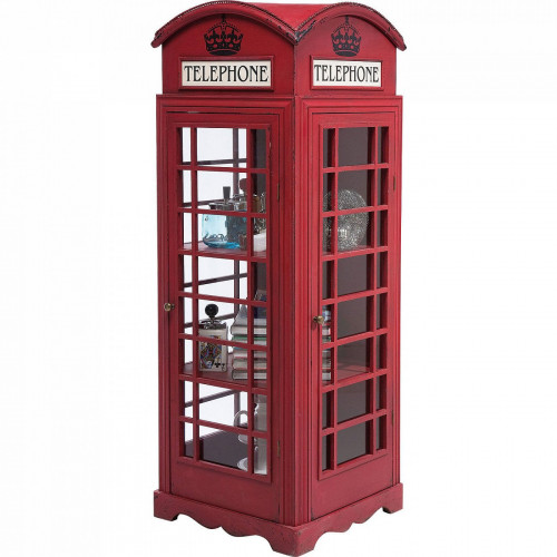 шкаф-витрина london telephone красный в Таганроге
