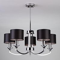 подвесная люстра eurosvet diana 60067/5 хром черная в Таганроге