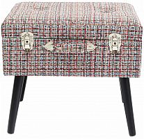 kare design пуф suitcase, коллекция "чемодан" 50*45*35, полиэстер, лен, полиуретан, сосна, красный в Таганроге