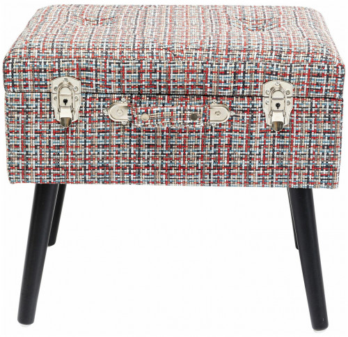 kare design пуф suitcase, коллекция "чемодан" 50*45*35, полиэстер, лен, полиуретан, сосна, красный в Таганроге