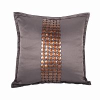 декоративная подушка handwork exclusive квадратная темно-серая в Таганроге