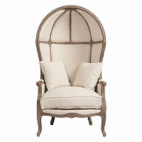 кресло с капюшоном versailles chair белый лен в Таганроге